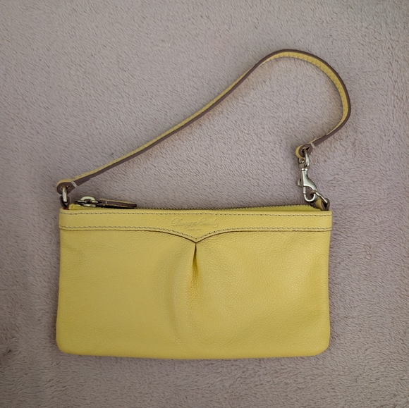 Handbags - Dooney & Bourke Yellow Leather Wristlet